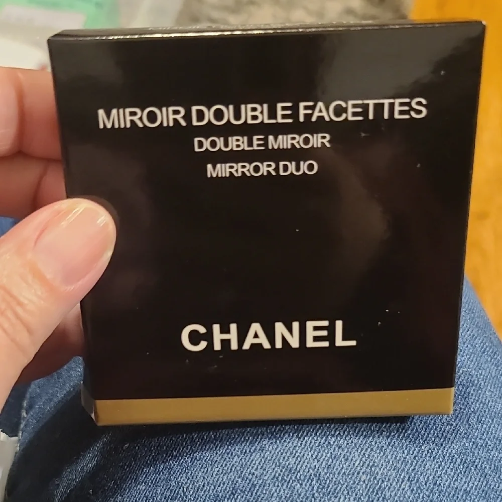 Chanel Black Double Mirror Duo